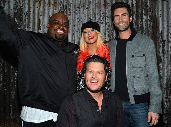 CeeLo Green, Christina Aguilera, Blake Shelton, Adam Levine, The Voice Judges CeeLo Green, Christina Aguilera, Blake Shelton, Adam Levine, The Voice Judges